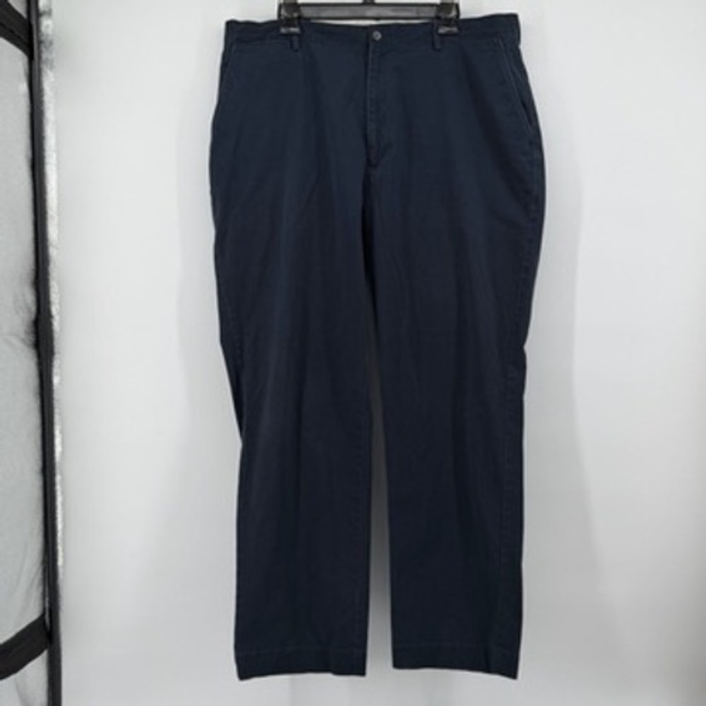 Polo Ralph Lauren Men Navy Chino Pants Size 40x32 Cotton Stretch Classic Fit - Picture 2 of 8